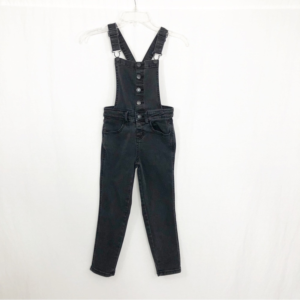 Cat & Jack Girls Denim Overalls, Size 6/6X, Black